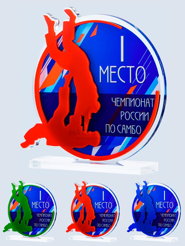 Приз из акрила 190 Rd Самбо, высота 16 см
