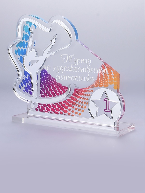 Приз из акрила 102 S Гимнастика, высота 12.5 см