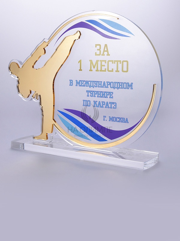 Приз из акрила карате 105, высота 16 см