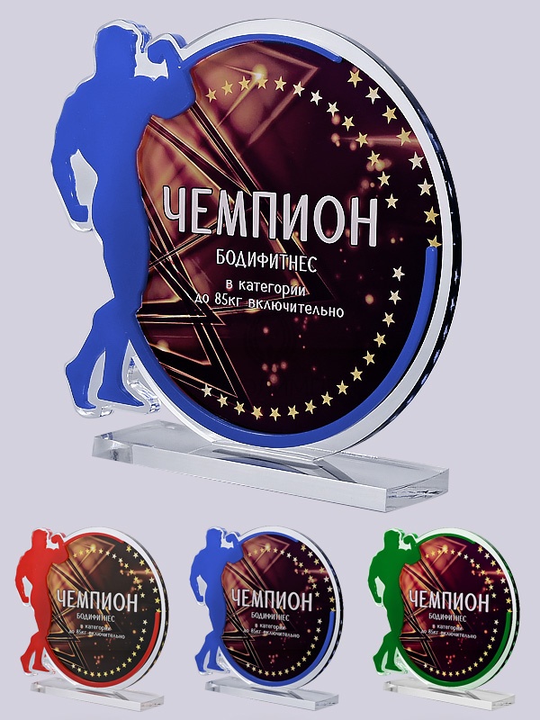 Приз из акрила 161 Rd Бодибилдинг, высота 16 см