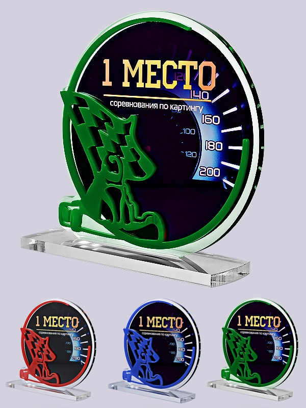 Приз из акрила 154 Rd Картинг, высота 16 см