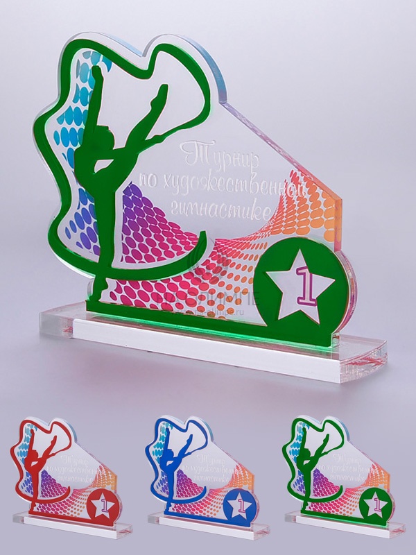 Приз из акрила 102 Rd Гимнастика, высота 12.5 см