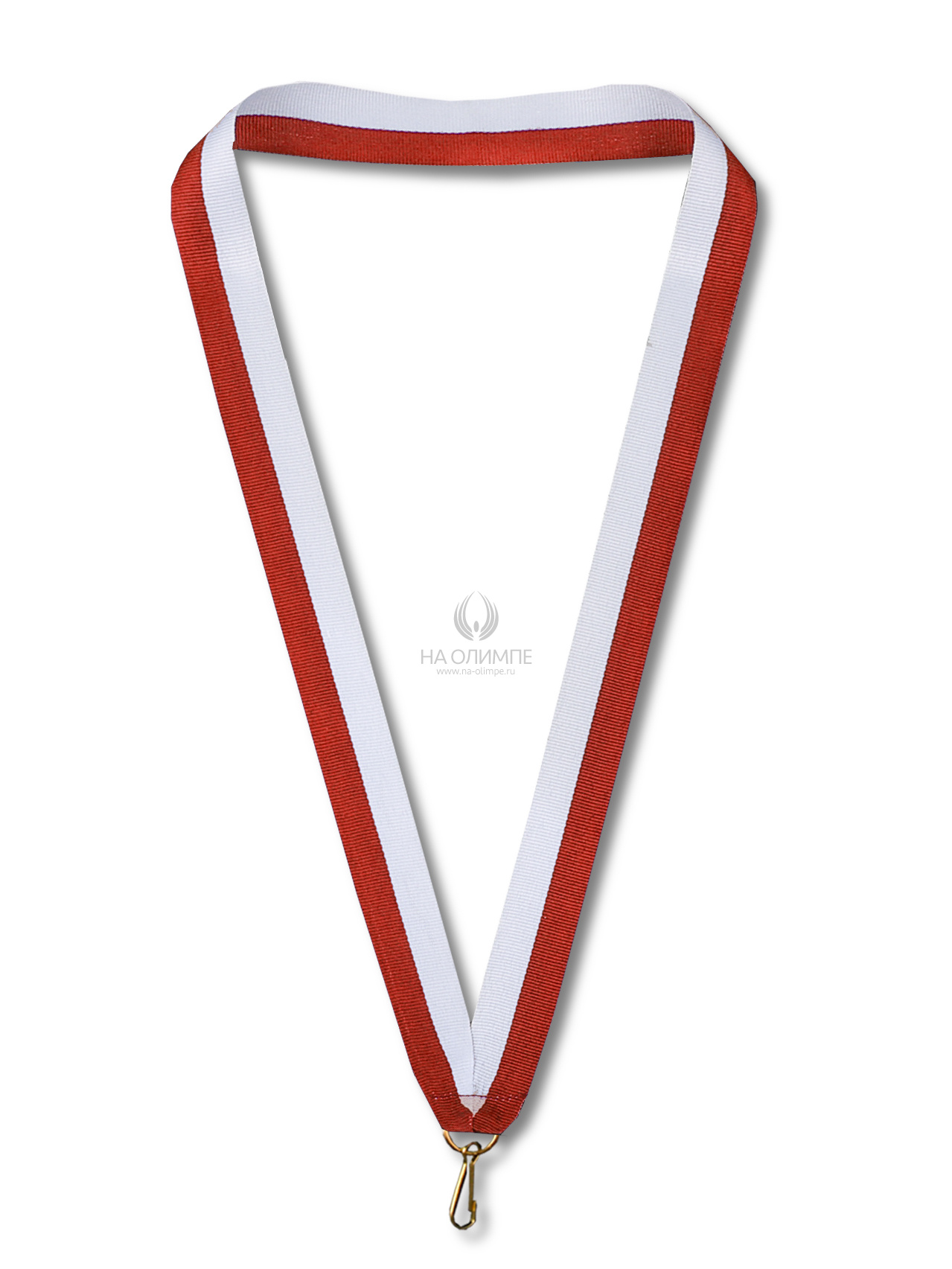 Лента для медали бело-красная 11мм, ширина ленты 11 мм