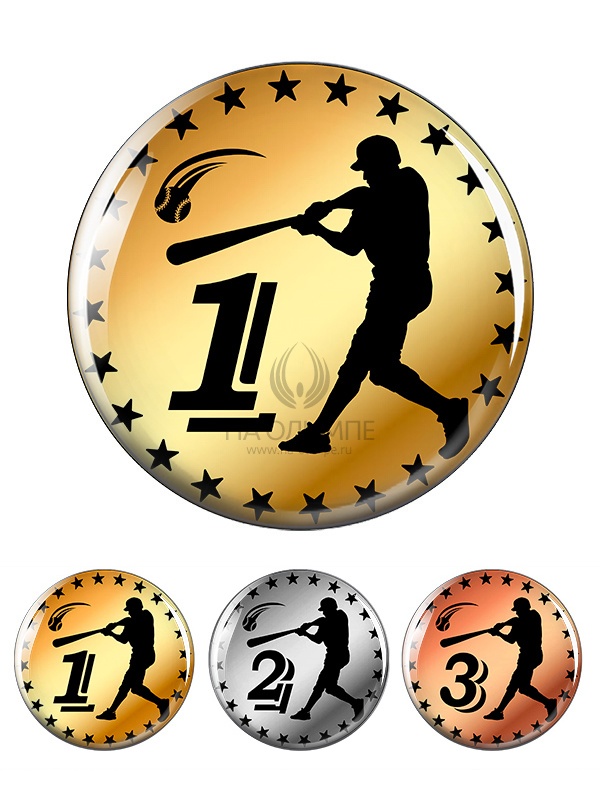 Вкладыш заливной D2 Z383 Бейсбол 1Место, диаметр вкладыша 50 мм