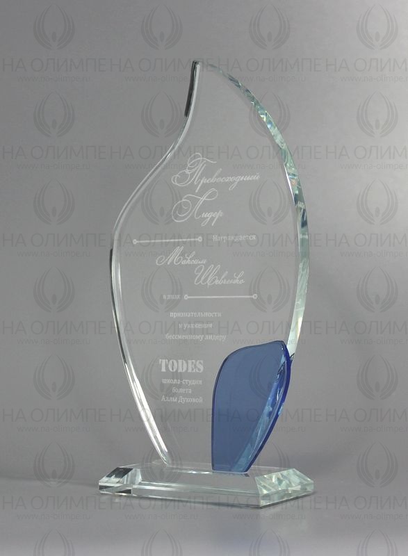 Награда 1574-215 с лазерной гравировкой, высота 21.5 см