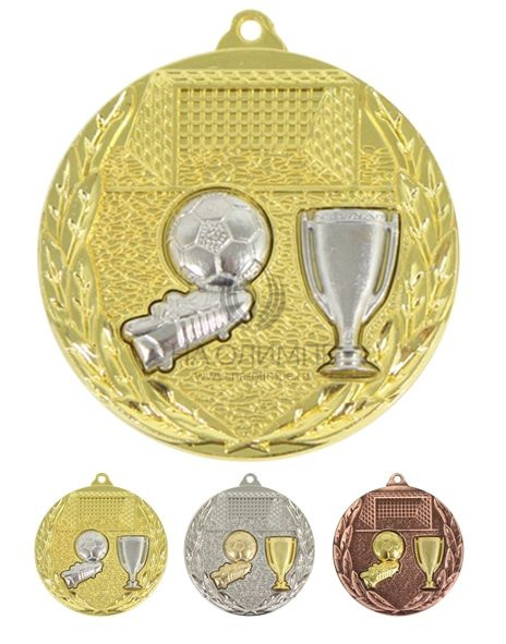 Медаль Футбол MD 813 S, цвет серебро