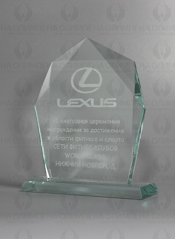 Награда 1583-160 с лазерной гравировкой, высота 16 см